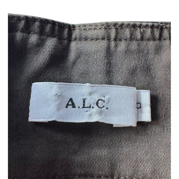 A.L.C Zander On Duty Army Zip Front Pants Women’s Sz 0  Chrissy Teigen Colab - Picture 6 of 12